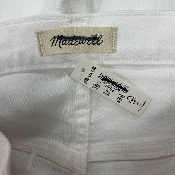 Madewell 10" High-Rise Skinny Jeans in Pure White* - Picture 7 of 9